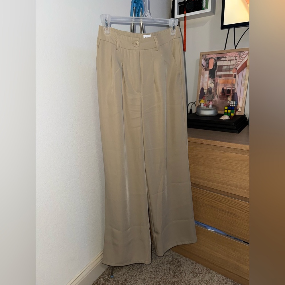 Princess Polly Tan Buttoned Pants
